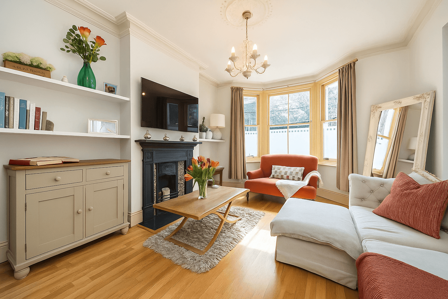 Proposed living room, alternate view